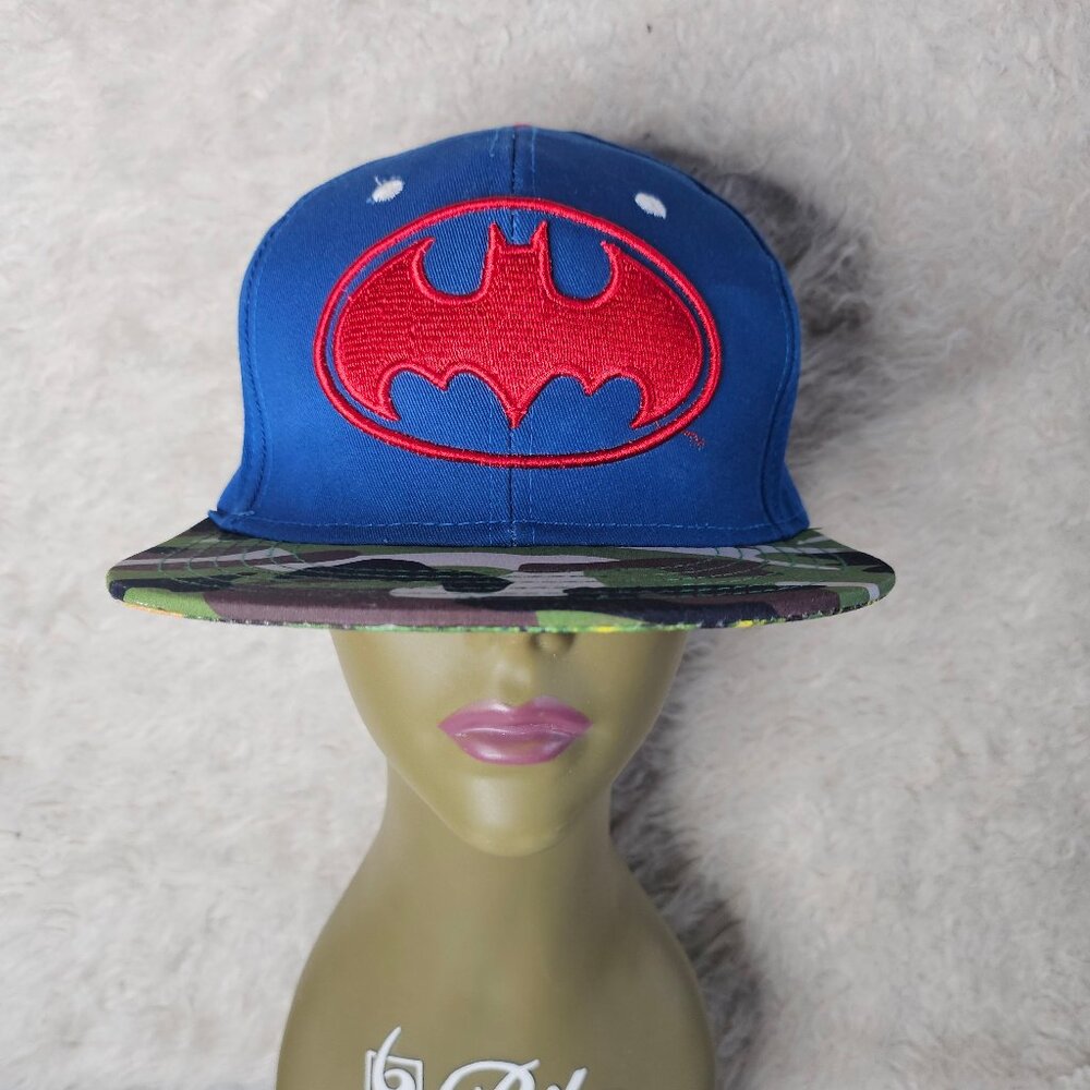 DC Comics Batman Blue and Camo SnapBack Baseball Hat